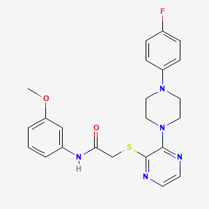 2-({3-[4-(4-fluorophenyl)piperazin-1-yl]pyrazin-2-yl}sulfanyl)-N-(3-methoxyphenyl)acetamide