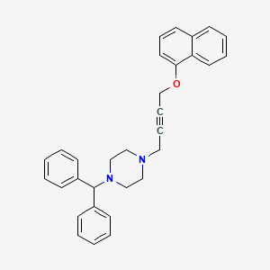molecular formula C31H30N2O B2894711 1-Benzhydryl-4-[4-(1-naphthyloxy)-2-butynyl]piperazine CAS No. 861207-48-9