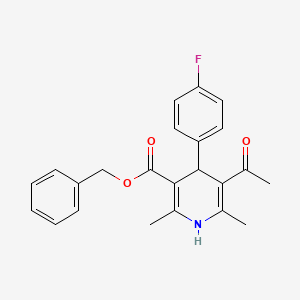 Benzyl 5-acetyl-4-(4-fluorophenyl)-2,6-dimethyl-1,4-dihydropyridine-3-carboxylate