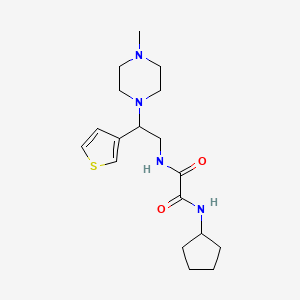 N1-cyclopentyl-N2-(2-(4-methylpiperazin-1-yl)-2-(thiophen-3-yl)ethyl)oxalamide