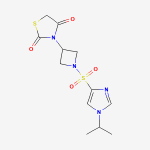 3-(1-((1-isopropyl-1H-imidazol-4-yl)sulfonyl)azetidin-3-yl)thiazolidine-2,4-dione