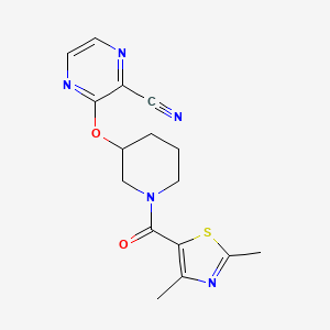3-((1-(2,4-Dimethylthiazole-5-carbonyl)piperidin-3-yl)oxy)pyrazine-2-carbonitrile