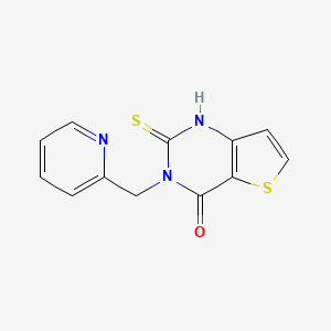molecular formula C12H9N3OS2 B2894750 3-(2-pyridylmethyl)-2-sulfanylthieno[3,2-d]pyrimidin-4(3H)-one CAS No. 1156519-24-2