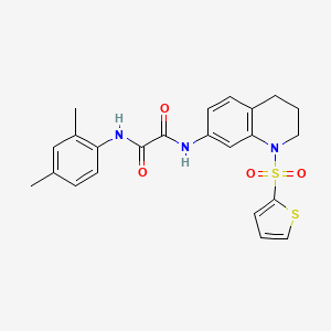 molecular formula C23H23N3O4S2 B2894786 N'-(2,4-dimethylphenyl)-N-[1-(thiophene-2-sulfonyl)-1,2,3,4-tetrahydroquinolin-7-yl]ethanediamide CAS No. 898414-21-6