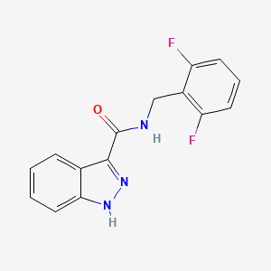 molecular formula C15H11F2N3O B2894798 N-[(2,6-difluorophenyl)methyl]-1H-indazole-3-carboxamide CAS No. 946209-32-1