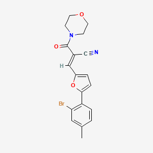 (2E)-3-[5-(2-bromo-4-methylphenyl)furan-2-yl]-2-(morpholin-4-ylcarbonyl)prop-2-enenitrile