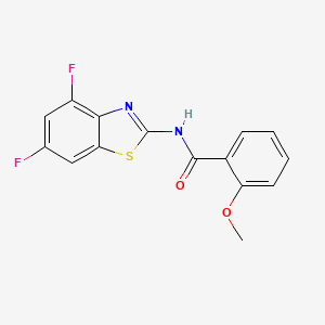 molecular formula C15H10F2N2O2S B2894820 N-(4,6-difluoro-1,3-benzothiazol-2-yl)-2-methoxybenzamide CAS No. 907974-30-5
