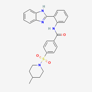 N-[2-(1H-benzimidazol-2-yl)phenyl]-4-(4-methylpiperidin-1-yl)sulfonylbenzamide