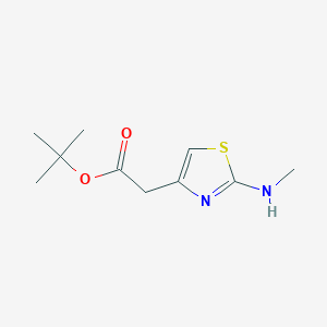 molecular formula C10H16N2O2S B2894863 Tert-butyl 2-[2-(methylamino)-1,3-thiazol-4-yl]acetate CAS No. 2248324-35-6