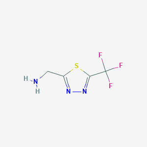 molecular formula C4H4F3N3S B2894946 [5-(Trifluoromethyl)-1,3,4-thiadiazol-2-yl]methanamine CAS No. 1260663-10-2