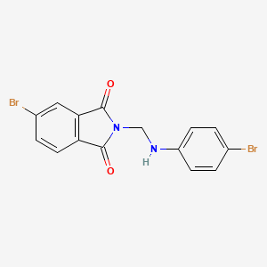 molecular formula C15H10Br2N2O2 B2894947 5-bromo-2-{[(4-bromophenyl)amino]methyl}-1H-isoindole-1,3(2H)-dione CAS No. 293762-03-5