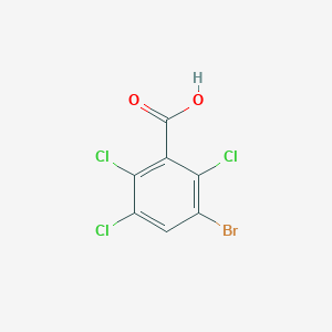 molecular formula C7H2BrCl3O2 B2894969 3-Bromo-2,5,6-trichlorobenzoic acid CAS No. 1539650-63-9
