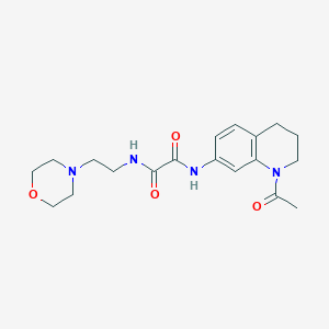 molecular formula C19H26N4O4 B2895068 N-(1-acetyl-1,2,3,4-tetrahydroquinolin-7-yl)-N'-[2-(morpholin-4-yl)ethyl]ethanediamide CAS No. 898465-80-0