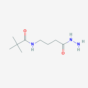 molecular formula C9H19N3O2 B2895087 N-[3-(hydrazinecarbonyl)propyl]-2,2-dimethylpropanamide CAS No. 1094734-08-3