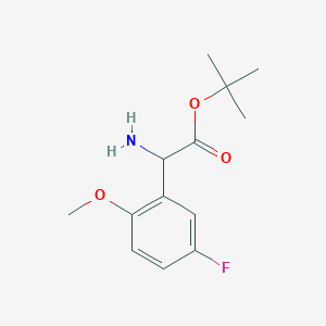 molecular formula C13H18FNO3 B2895132 Tert-butyl 2-amino-2-(5-fluoro-2-methoxyphenyl)acetate CAS No. 2248266-59-1