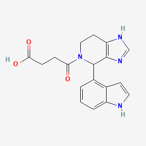 4-(4-(1H-indol-4-yl)-6,7-dihydro-3H-imidazo[4,5-c]pyridin-5(4H)-yl)-4-oxobutanoic acid