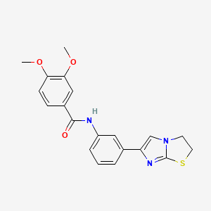N-(3-(2,3-dihydroimidazo[2,1-b]thiazol-6-yl)phenyl)-3,4-dimethoxybenzamide
