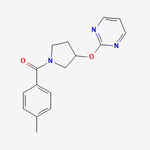 (3-(Pyrimidin-2-yloxy)pyrrolidin-1-yl)(p-tolyl)methanone
