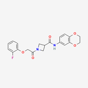 N-(2,3-dihydrobenzo[b][1,4]dioxin-6-yl)-1-(2-(2-fluorophenoxy)acetyl)azetidine-3-carboxamide