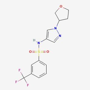 N-(1-(tetrahydrofuran-3-yl)-1H-pyrazol-4-yl)-3-(trifluoromethyl)benzenesulfonamide