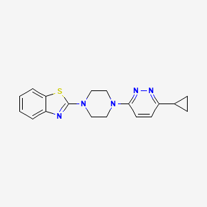 2-[4-(6-Cyclopropylpyridazin-3-yl)piperazin-1-yl]-1,3-benzothiazole