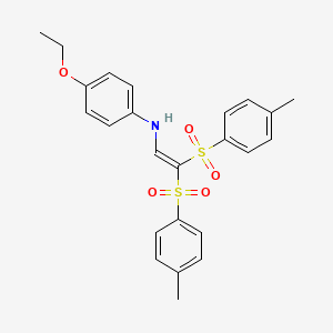 molecular formula C24H25NO5S2 B2895184 N-(2,2-ditosylvinyl)-4-ethoxyaniline CAS No. 691381-95-0