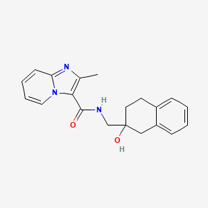 molecular formula C20H21N3O2 B2895187 N-[(2-hydroxy-1,2,3,4-tetrahydronaphthalen-2-yl)methyl]-2-methylimidazo[1,2-a]pyridine-3-carboxamide CAS No. 1705911-62-1