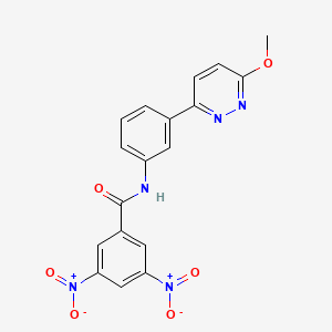 molecular formula C18H13N5O6 B2895191 N-[3-(6-methoxypyridazin-3-yl)phenyl]-3,5-dinitrobenzamide CAS No. 899746-67-9