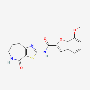 B2895220 7-methoxy-N-(4-oxo-5,6,7,8-tetrahydro-4H-thiazolo[5,4-c]azepin-2-yl)benzofuran-2-carboxamide CAS No. 1797284-55-9