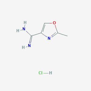 molecular formula C5H8ClN3O B2895228 2-methyl-1,3-oxazole-4-carboximidamide hydrochloride CAS No. 2580248-48-0