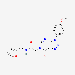 molecular formula C18H16N6O4 B2895258 N-[(furan-2-yl)methyl]-2-[3-(4-methoxyphenyl)-7-oxo-3H,6H,7H-[1,2,3]triazolo[4,5-d]pyrimidin-6-yl]acetamide CAS No. 847387-16-0