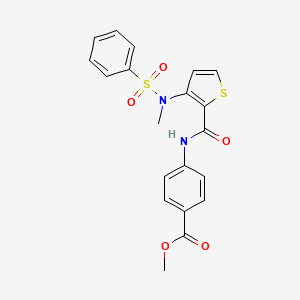 molecular formula C20H18N2O5S2 B2895283 methyl 4-[3-(N-methylbenzenesulfonamido)thiophene-2-amido]benzoate CAS No. 1115871-75-4
