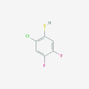 molecular formula C6H3ClF2S B2895299 2-Chloro-4,5-difluorobenzenethiol CAS No. 1208077-95-5
