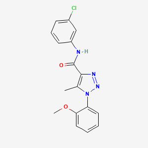 molecular formula C17H15ClN4O2 B2895303 N-(3-chlorophenyl)-1-(2-methoxyphenyl)-5-methyl-1H-1,2,3-triazole-4-carboxamide CAS No. 866864-45-1