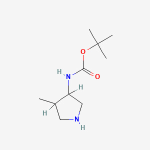 molecular formula C10H20N2O2 B2895343 tert-Butyl (4-methylpyrrolidin-3-yl)carbamate CAS No. 107610-92-4; 127199-54-6; 127199-55-7