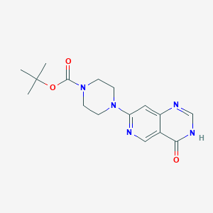 molecular formula C16H21N5O3 B2895382 Tert-butyl 4-(4-oxo-3H-pyrido[4,3-d]pyrimidin-7-yl)piperazine-1-carboxylate CAS No. 2460755-88-6