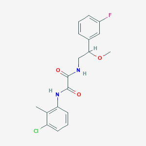 molecular formula C18H18ClFN2O3 B2895391 N-(3-chloro-2-methylphenyl)-N'-[2-(3-fluorophenyl)-2-methoxyethyl]ethanediamide CAS No. 1797892-08-0