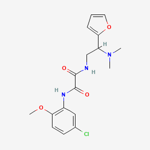 molecular formula C17H20ClN3O4 B2895417 N'-(5-chloro-2-methoxyphenyl)-N-[2-(dimethylamino)-2-(furan-2-yl)ethyl]ethanediamide CAS No. 899747-29-6