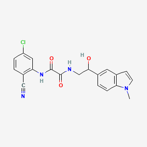 molecular formula C20H17ClN4O3 B2895430 N1-(5-chloro-2-cyanophenyl)-N2-(2-hydroxy-2-(1-methyl-1H-indol-5-yl)ethyl)oxalamide CAS No. 2034256-47-6