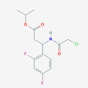 molecular formula C14H16ClF2NO3 B2895445 propan-2-yl 3-(2-chloroacetamido)-3-(2,4-difluorophenyl)propanoate CAS No. 2248877-46-3
