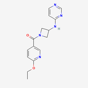 molecular formula C15H17N5O2 B2895501 N-[1-(6-ethoxypyridine-3-carbonyl)azetidin-3-yl]pyrimidin-4-amine CAS No. 2097928-22-6