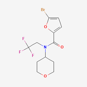 molecular formula C12H13BrF3NO3 B2895518 5-bromo-N-(oxan-4-yl)-N-(2,2,2-trifluoroethyl)furan-2-carboxamide CAS No. 1396856-39-5