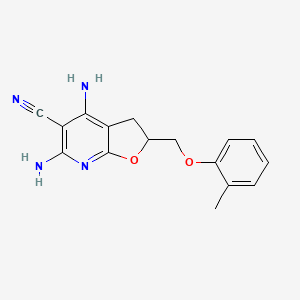 4,6-Diamino-2-[(2-methylphenoxy)methyl]-2,3-dihydrofuro[2,3-b]pyridine-5-carbonitrile