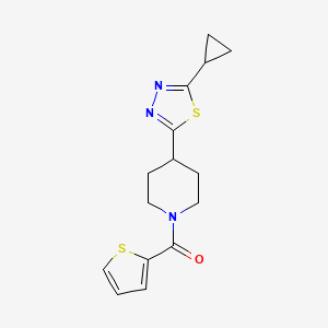 (4-(5-Cyclopropyl-1,3,4-thiadiazol-2-yl)piperidin-1-yl)(thiophen-2-yl)methanone