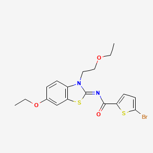 (Z)-5-bromo-N-(6-ethoxy-3-(2-ethoxyethyl)benzo[d]thiazol-2(3H)-ylidene)thiophene-2-carboxamide