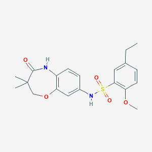N-(3,3-dimethyl-4-oxo-2,3,4,5-tetrahydrobenzo[b][1,4]oxazepin-8-yl)-5-ethyl-2-methoxybenzenesulfonamide