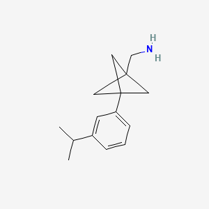[3-(3-Propan-2-ylphenyl)-1-bicyclo[1.1.1]pentanyl]methanamine