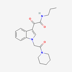 2-oxo-2-[1-(2-oxo-2-piperidin-1-ylethyl)indol-3-yl]-N-propylacetamide