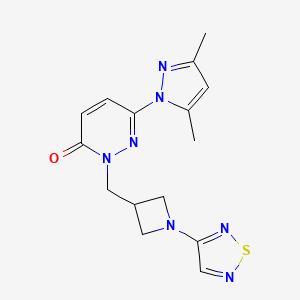 6-(3,5-dimethyl-1H-pyrazol-1-yl)-2-{[1-(1,2,5-thiadiazol-3-yl)azetidin-3-yl]methyl}-2,3-dihydropyridazin-3-one