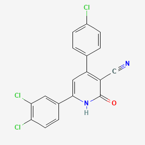 4-(4-Chlorophenyl)-6-(3,4-dichlorophenyl)-2-hydroxynicotinonitrile